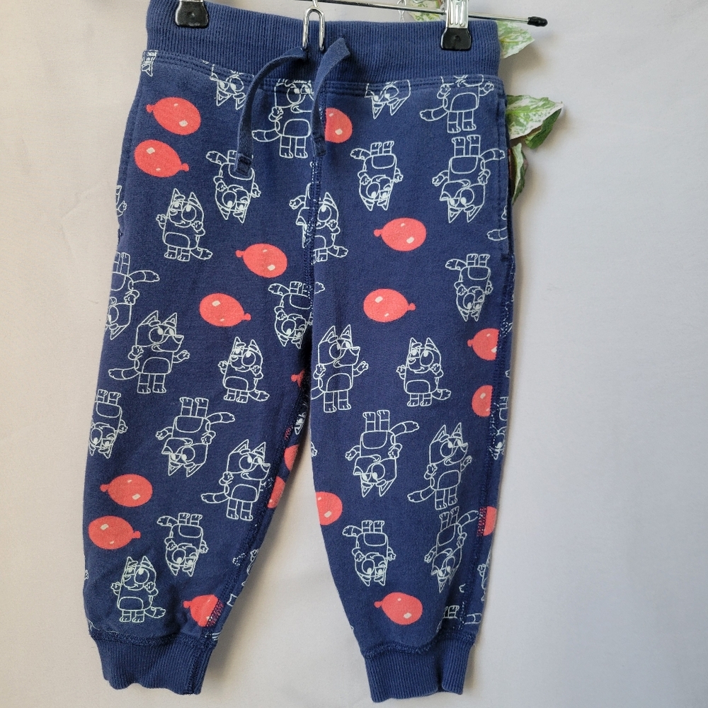 Hanna Andersson Bluey Print French Terry‎ Jogger Blue 2T